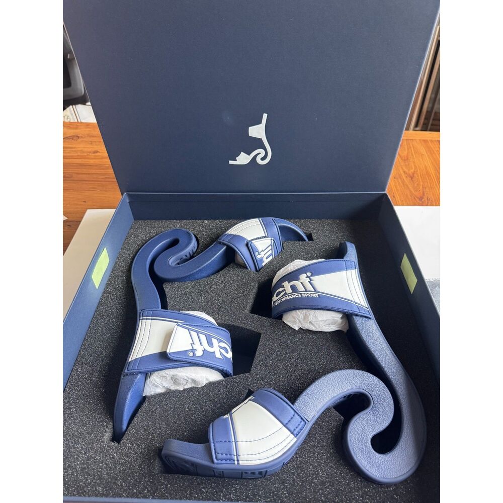 MSCHF Flipped Flop Sandals Navy/White | Women’s 8 (EU 39) - Picture 5 of 5